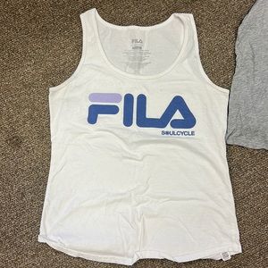 Fila x soul cycle size M white tank